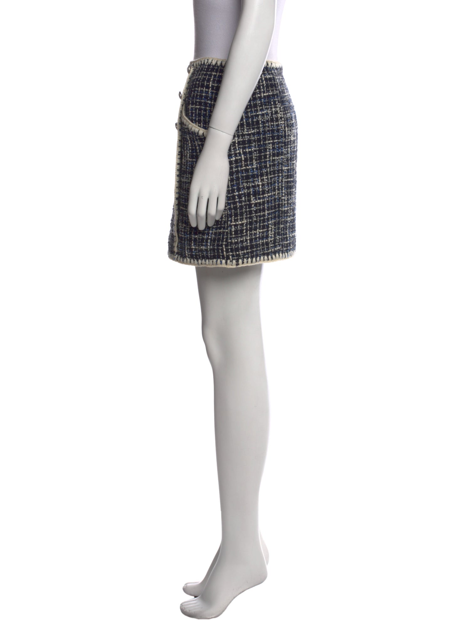 Veronica Beard Plaid Print Mini Skirt