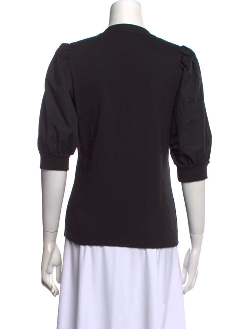 Veronica Beard V-Neck Three-Quarter Sleeve Polo