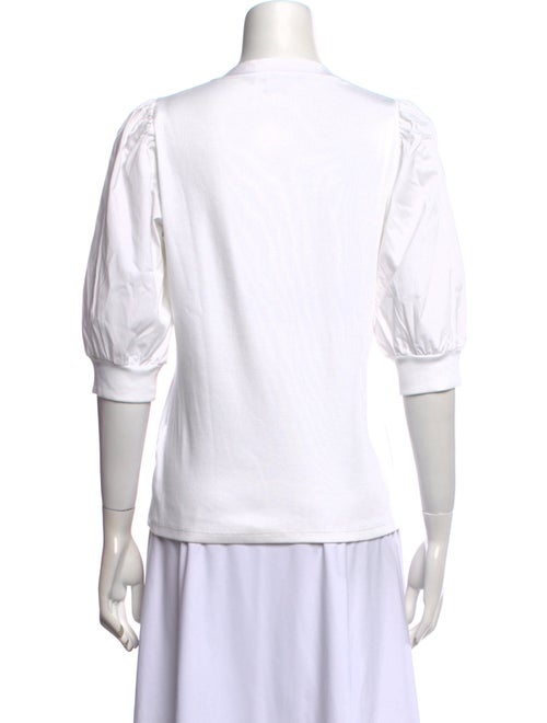 Veronica Beard V-Neck Three-Quarter Sleeve Polo