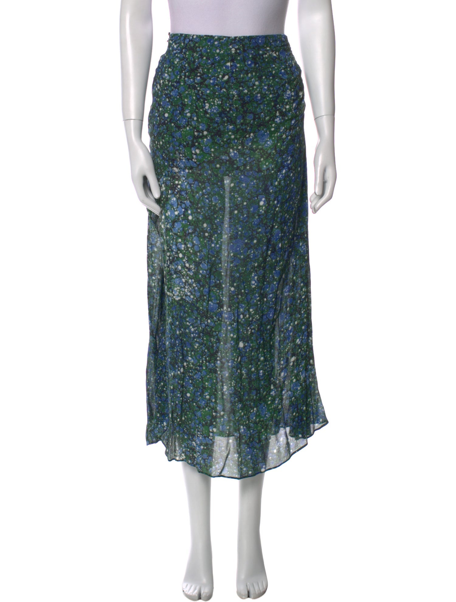 Veronica Beard Floral Print Midi Length Skirt