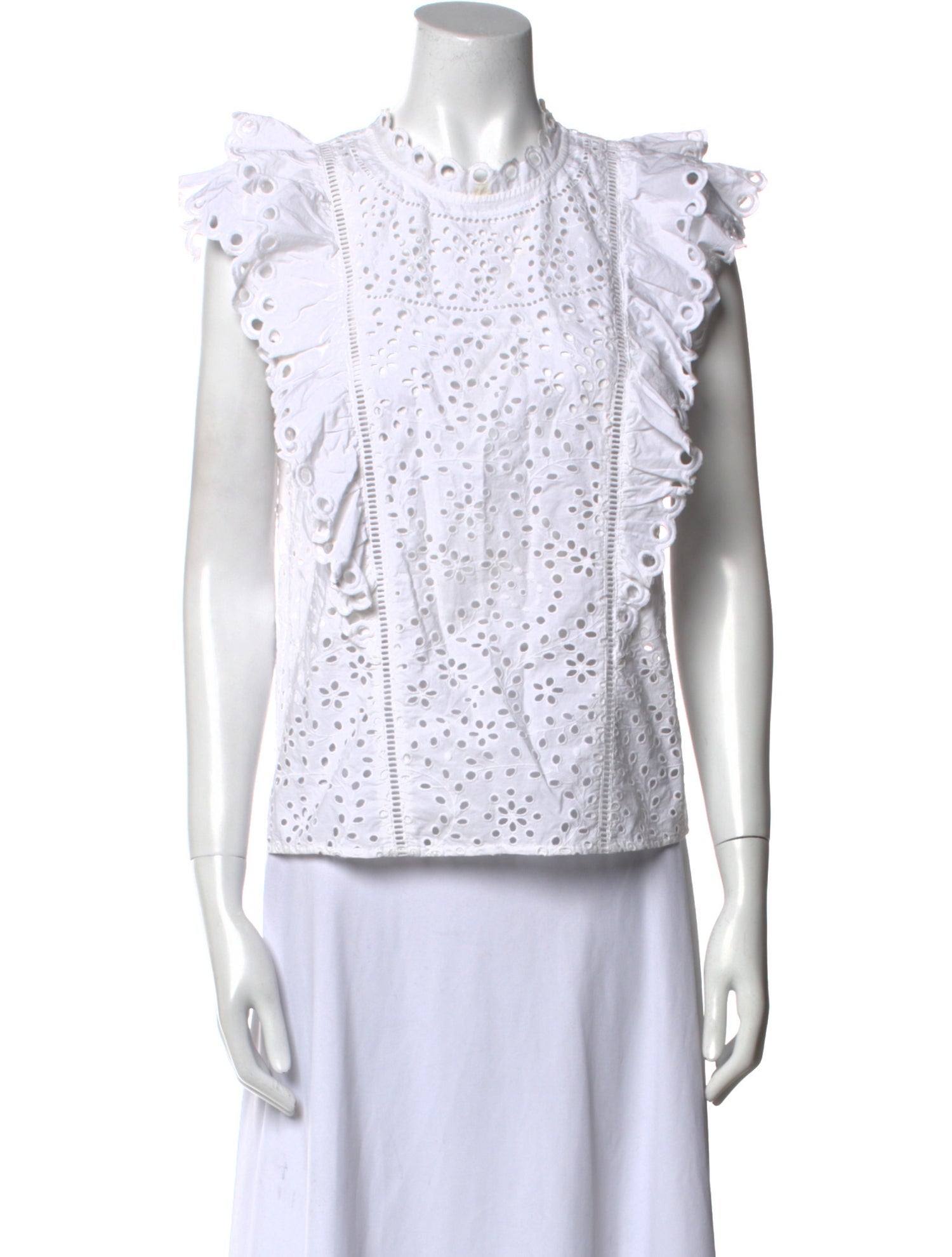 Veronica Beard Mock Neck Sleeveless Top