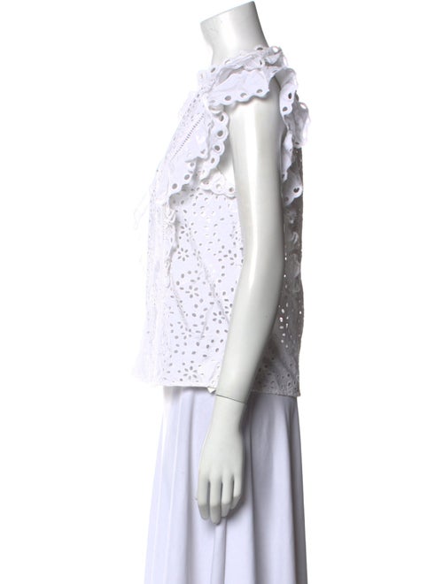 Veronica Beard Mock Neck Sleeveless Top