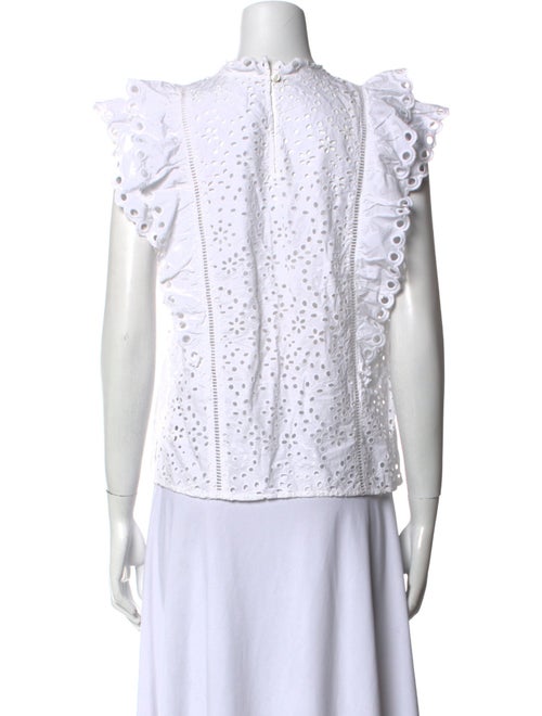 Veronica Beard Mock Neck Sleeveless Top