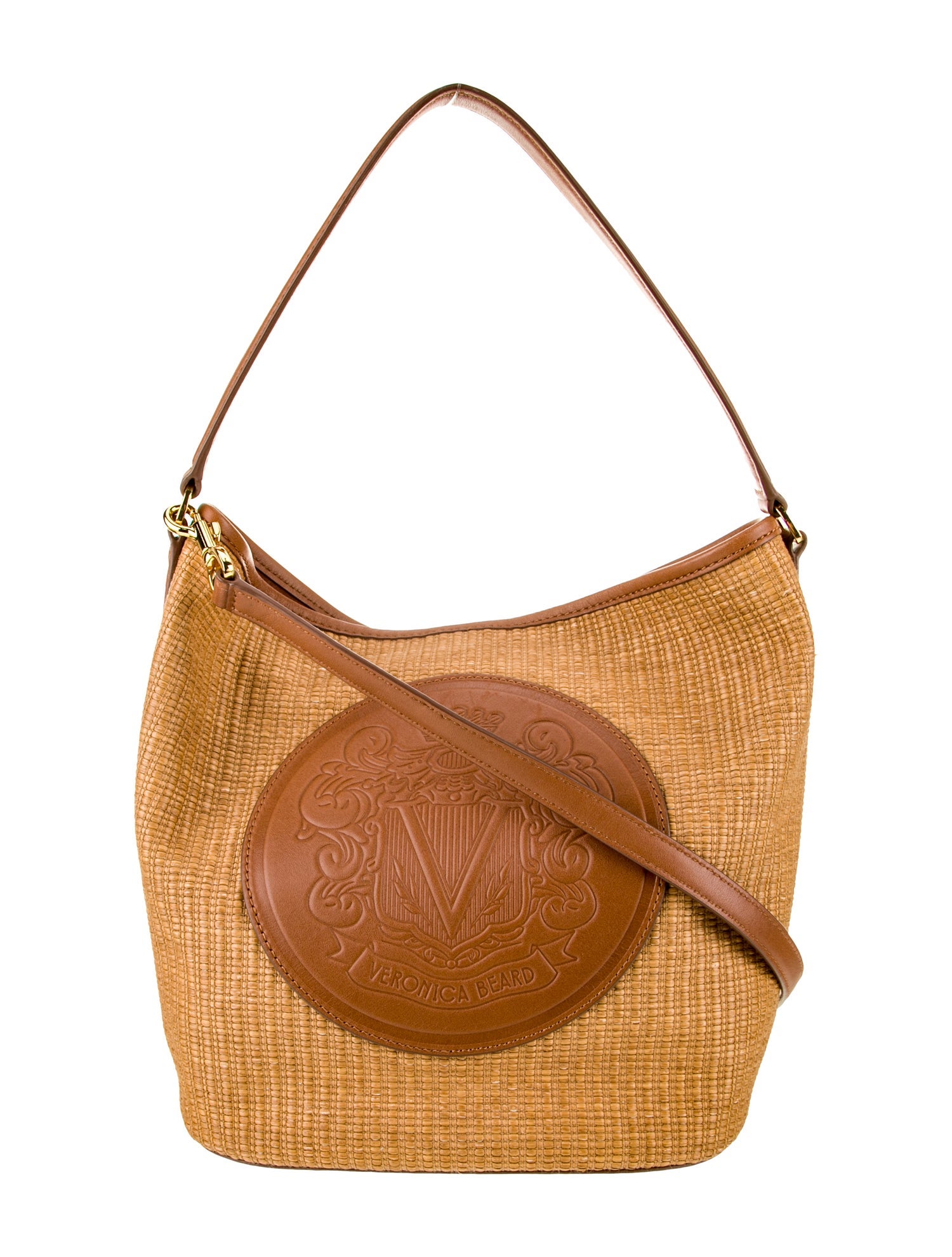 Veronica Beard Raffia Top Handle Bag