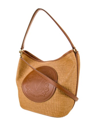 Veronica Beard Raffia Top Handle Bag