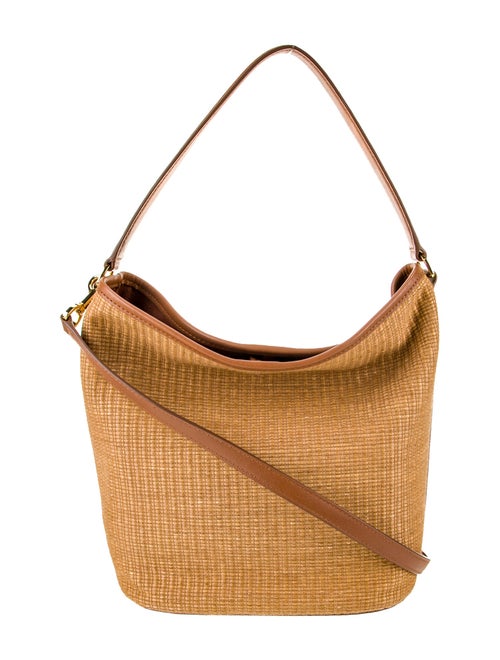 Veronica Beard Raffia Top Handle Bag