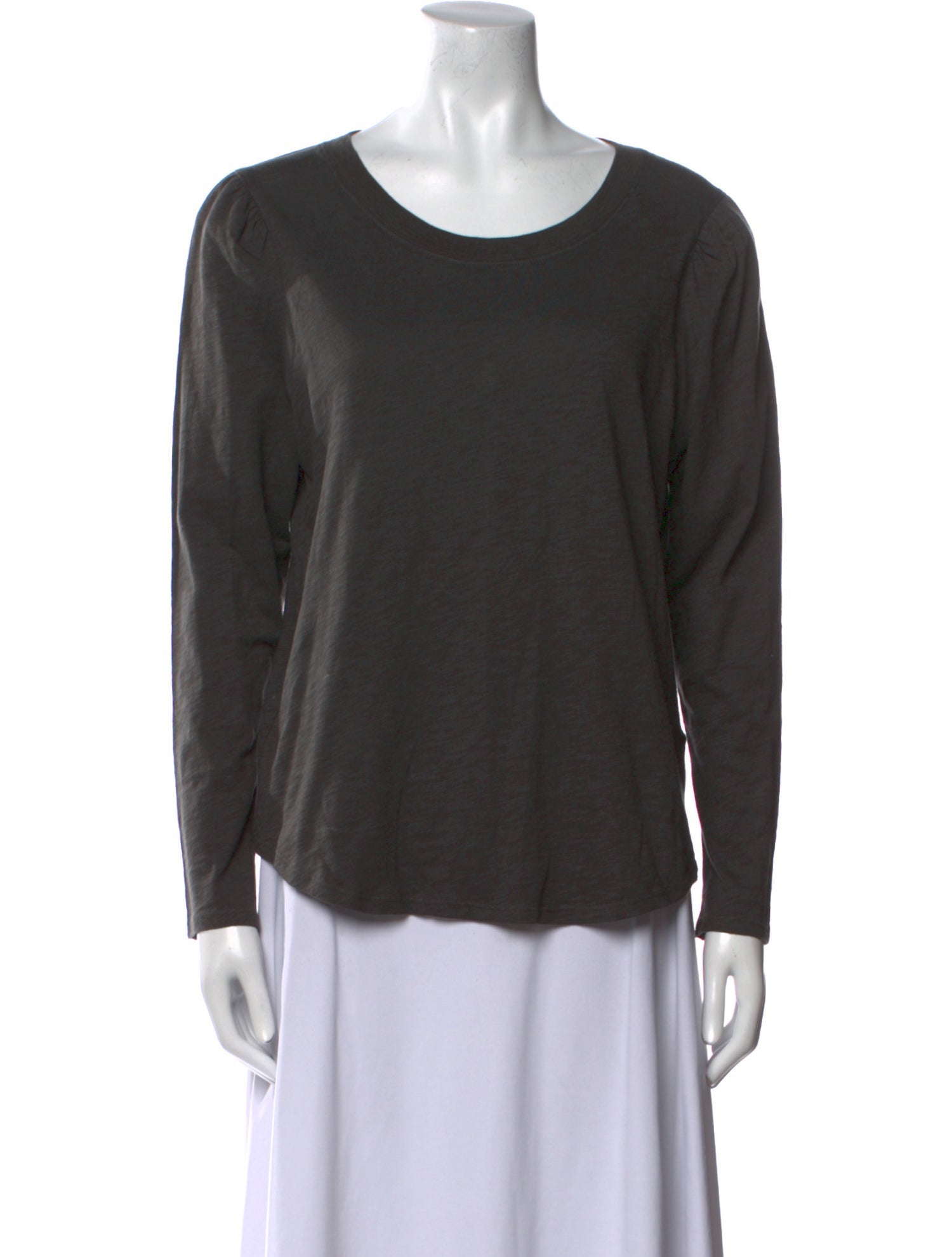 Veronica Beard Scoop Neck Long Sleeve Top