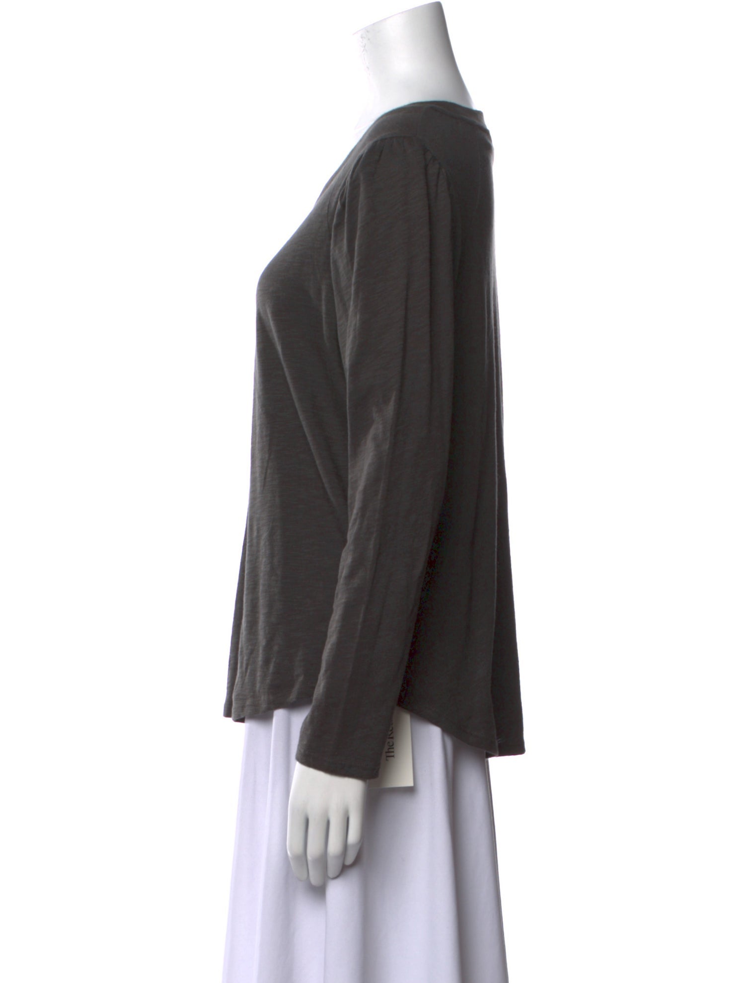 Veronica Beard Scoop Neck Long Sleeve Top