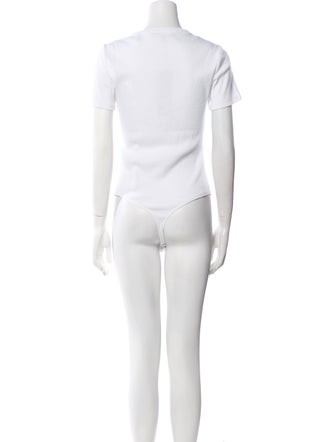 Veronica Beard Crew Neck Short Sleeve Bodysuit