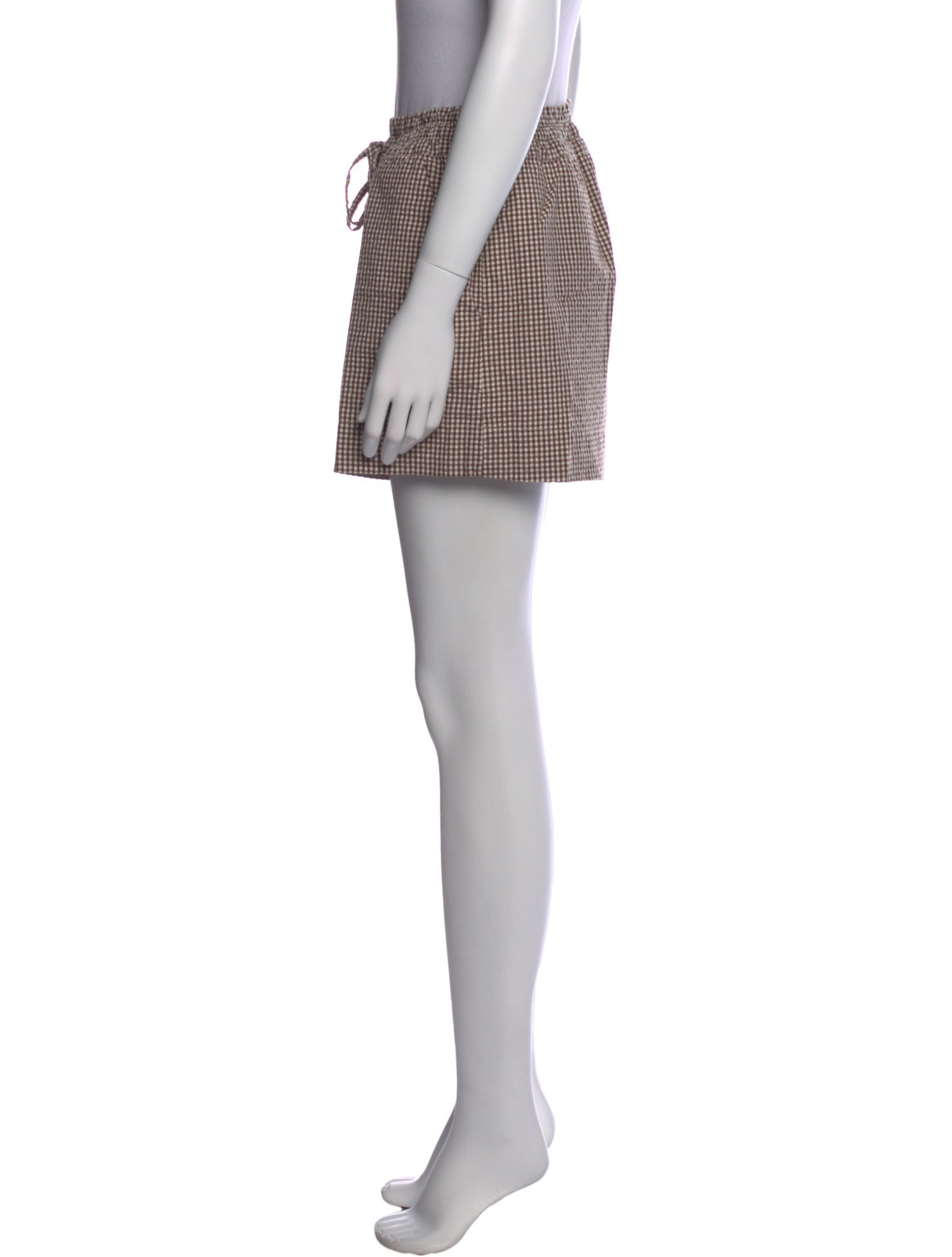 Veronica Beard Plaid Print Mini Shorts