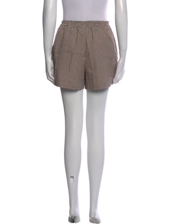 Veronica Beard Plaid Print Mini Shorts