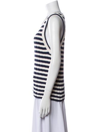 Veronica Beard Striped Scoop Neck Top