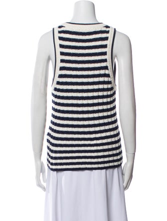 Veronica Beard Striped Scoop Neck Top