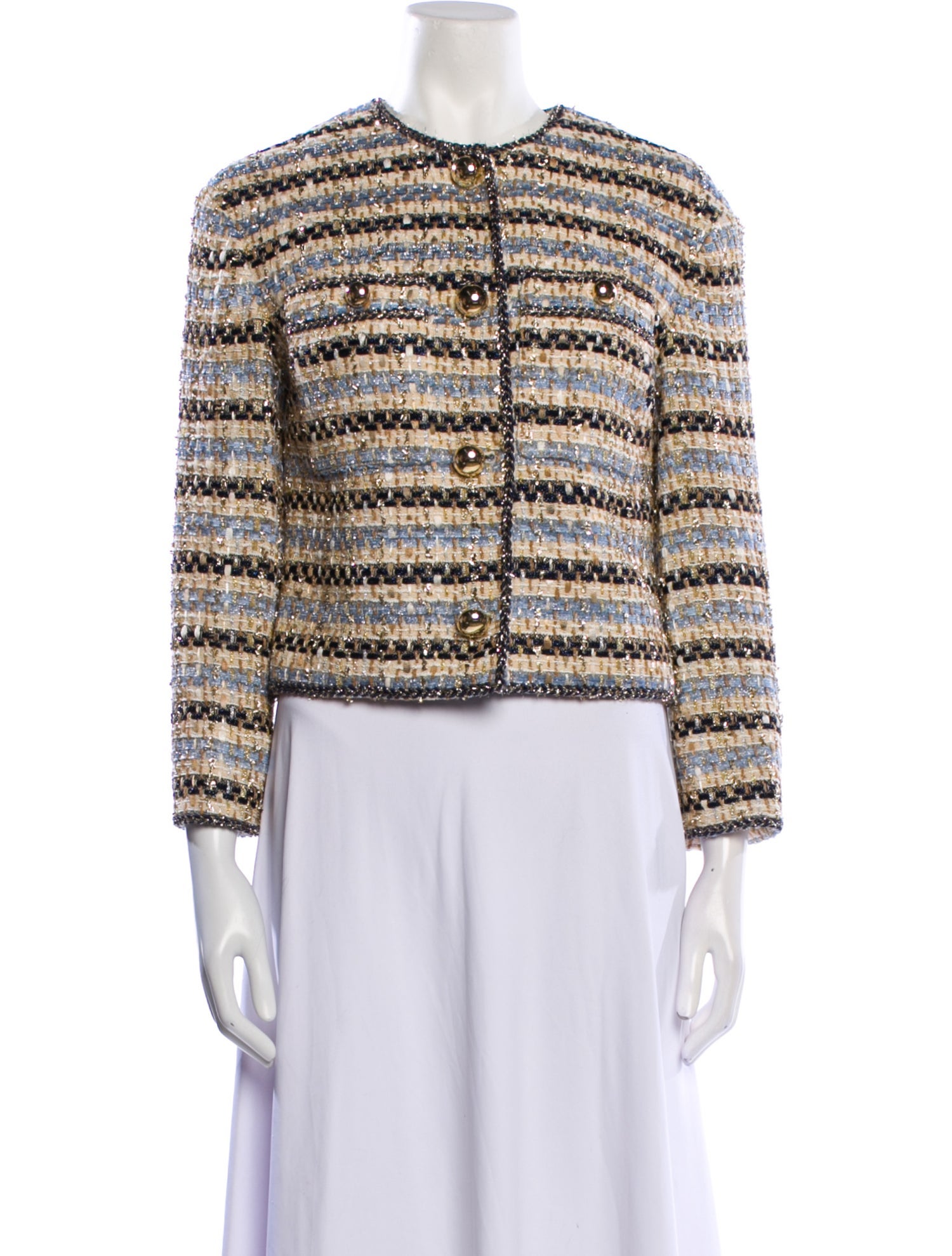 Veronica Beard Striped Evening Jacket