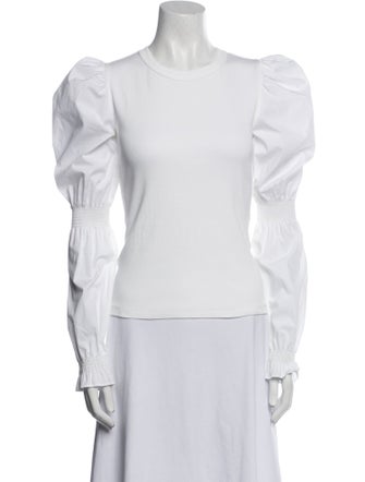 Veronica Beard Crew Neck Long Sleeve Top