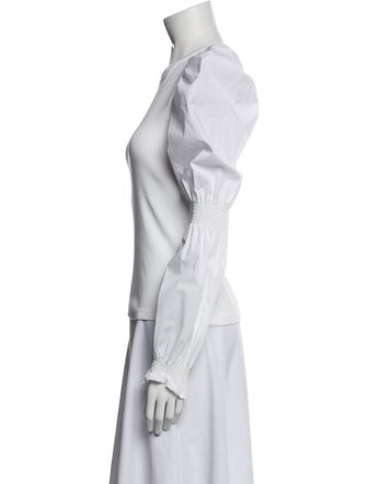 Veronica Beard Crew Neck Long Sleeve Top