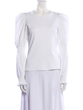 Veronica Beard Crew Neck Long Sleeve T-Shirt