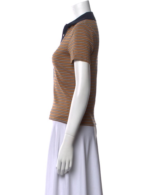 Veronica Beard Striped Short Sleeve Polo