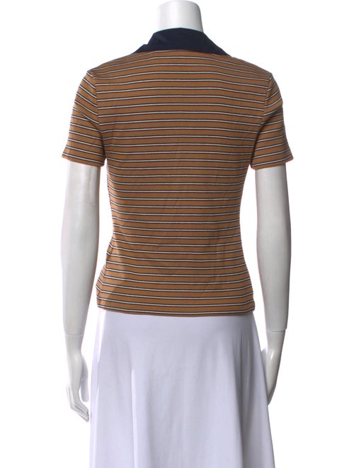 Veronica Beard Striped Short Sleeve Polo