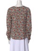 Veronica Beard Floral Print V-Neck Blouse