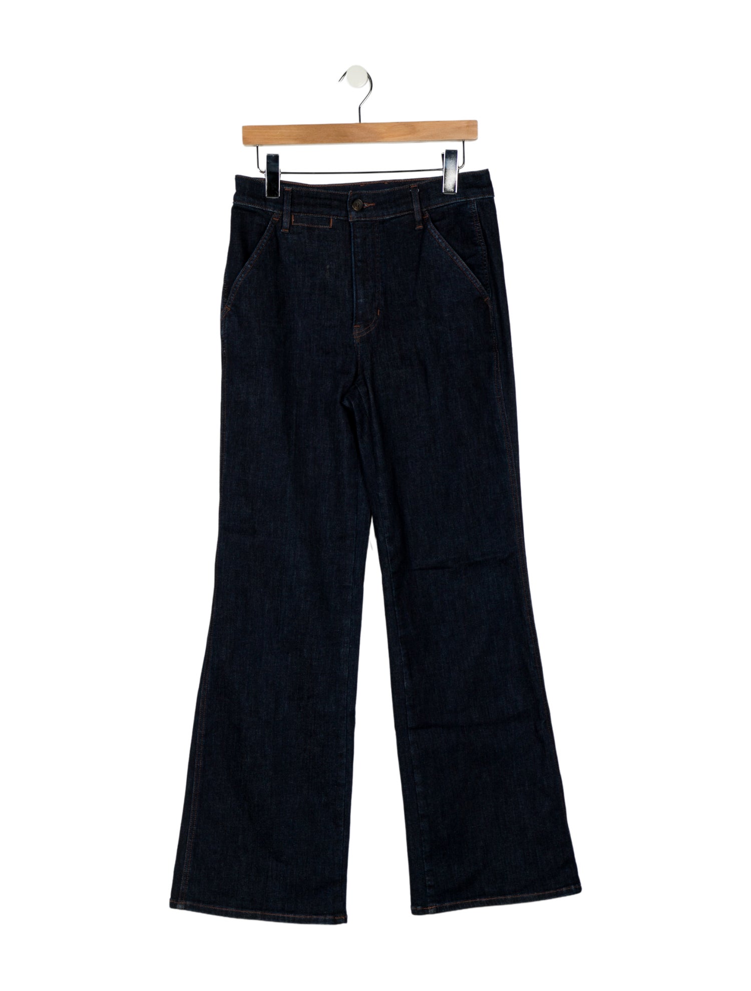 Veronica Beard Mid-Rise Wide Leg Jeans