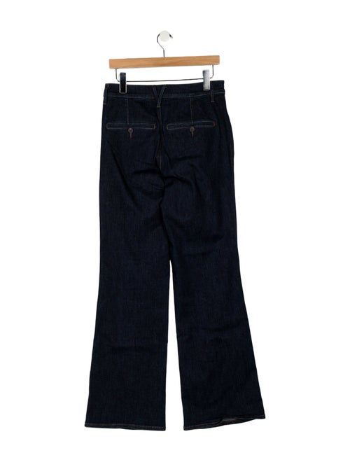 Veronica Beard Mid-Rise Wide Leg Jeans