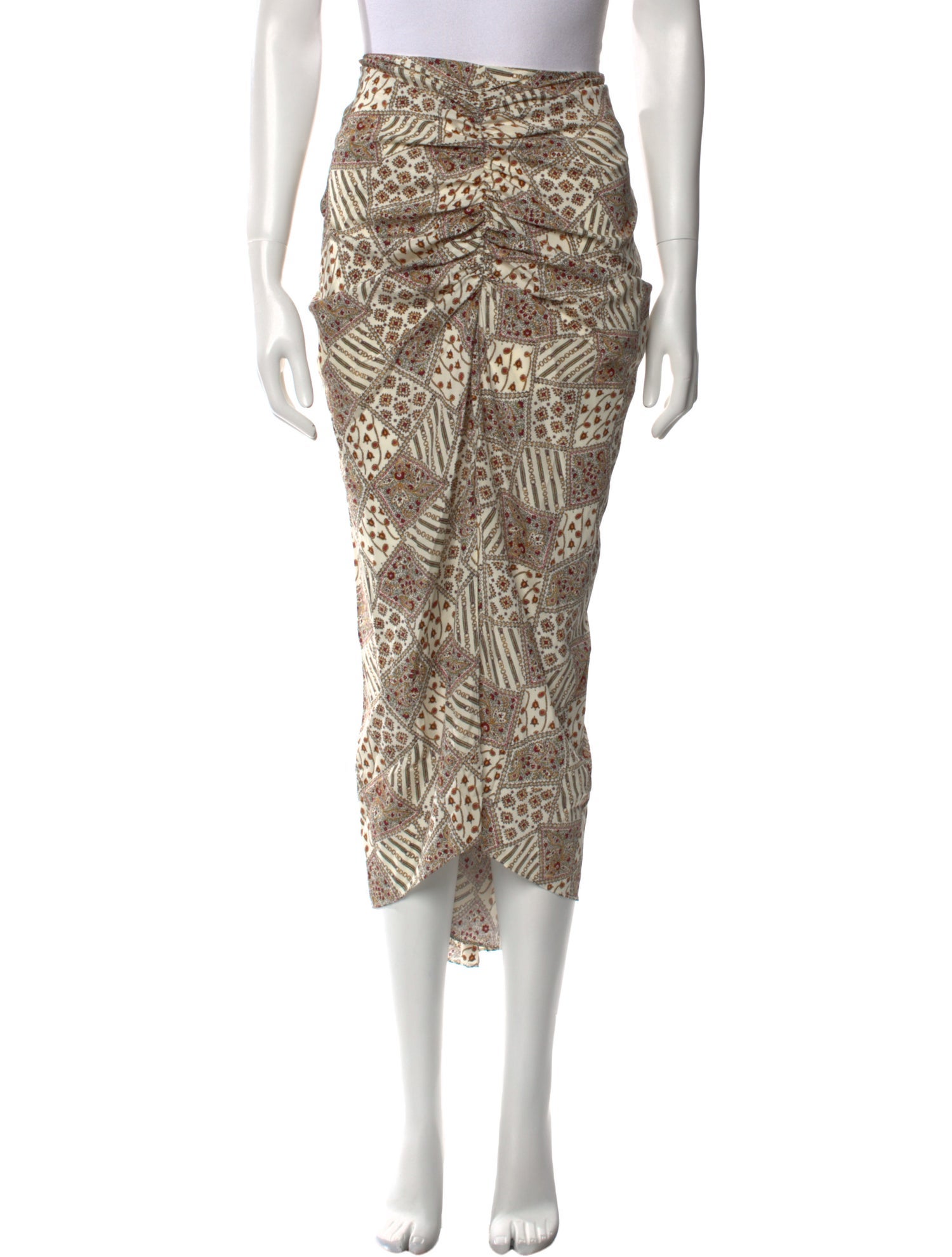 Veronica Beard Silk Midi Length Skirt