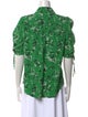 Veronica Beard Silk Floral Print Button-Up Top
