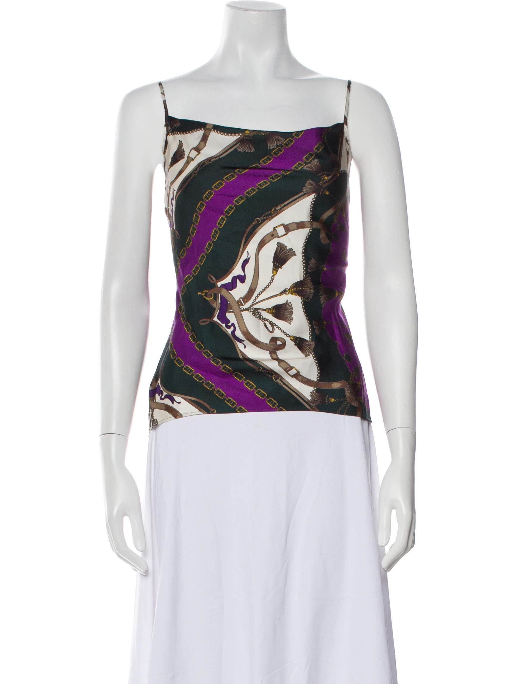 Veronica Beard Printed Square Neckline Top