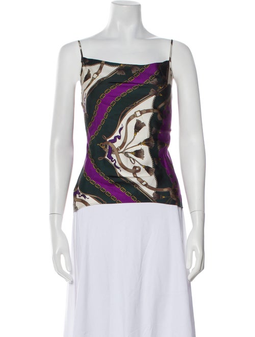 Veronica Beard Printed Square Neckline Top