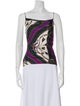 Veronica Beard Printed Square Neckline Top