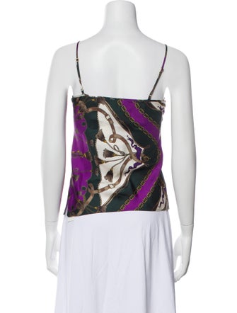 Veronica Beard Printed Square Neckline Top