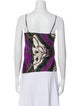 Veronica Beard Printed Square Neckline Top