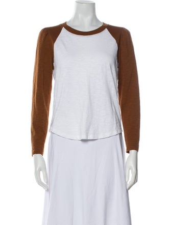 Veronica Beard Colorblock Pattern Scoop Neck Crop Top