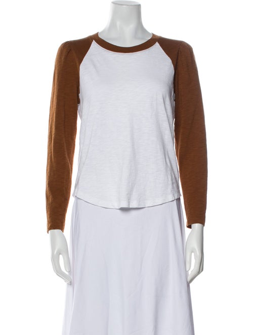 Veronica Beard Colorblock Pattern Scoop Neck Crop Top