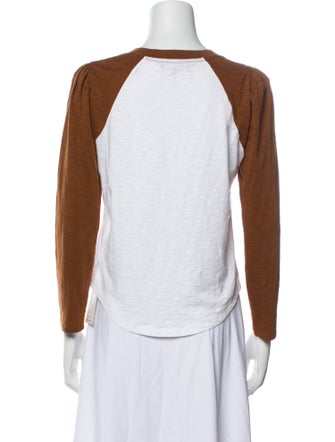 Veronica Beard Colorblock Pattern Scoop Neck Crop Top