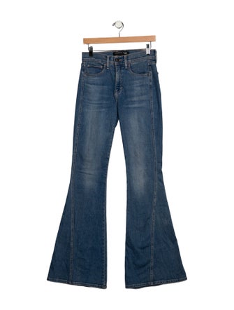 Veronica Beard Mid-Rise Wide Leg Jeans