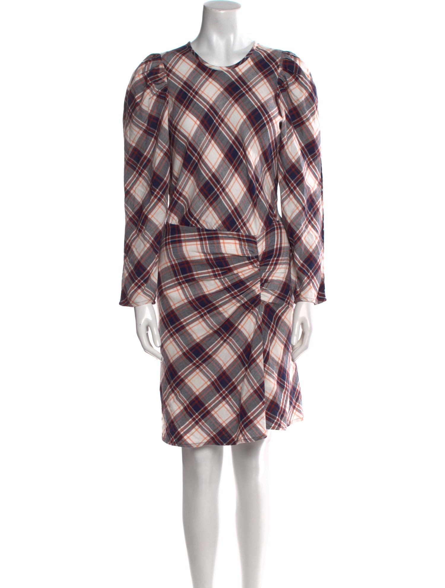 Veronica Beard Plaid Print Knee-Length Dress