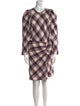 Veronica Beard Plaid Print Knee-Length Dress