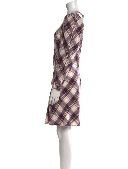 Veronica Beard Plaid Print Knee-Length Dress