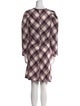 Veronica Beard Plaid Print Knee-Length Dress