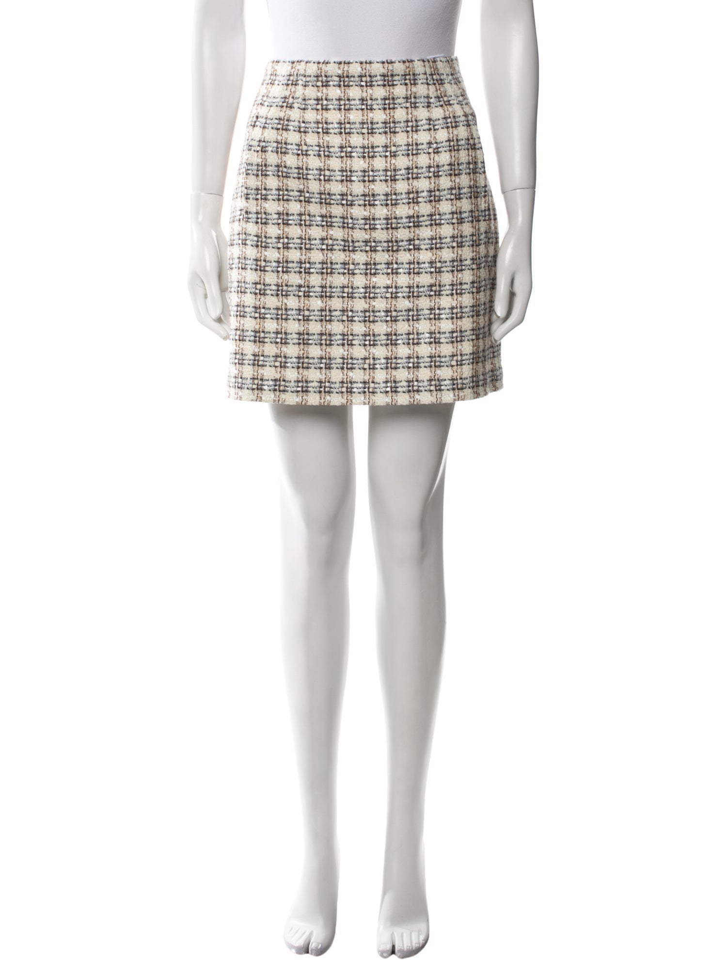 Veronica Beard Tweed Pattern Mini Skirt