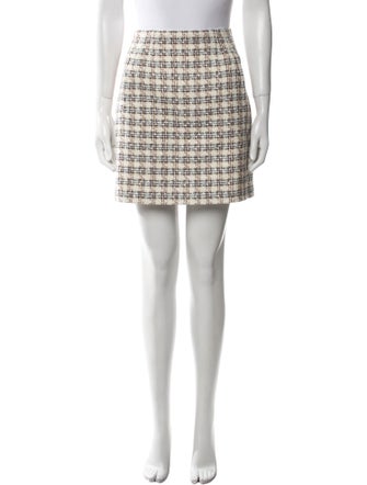 Veronica Beard Tweed Pattern Mini Skirt