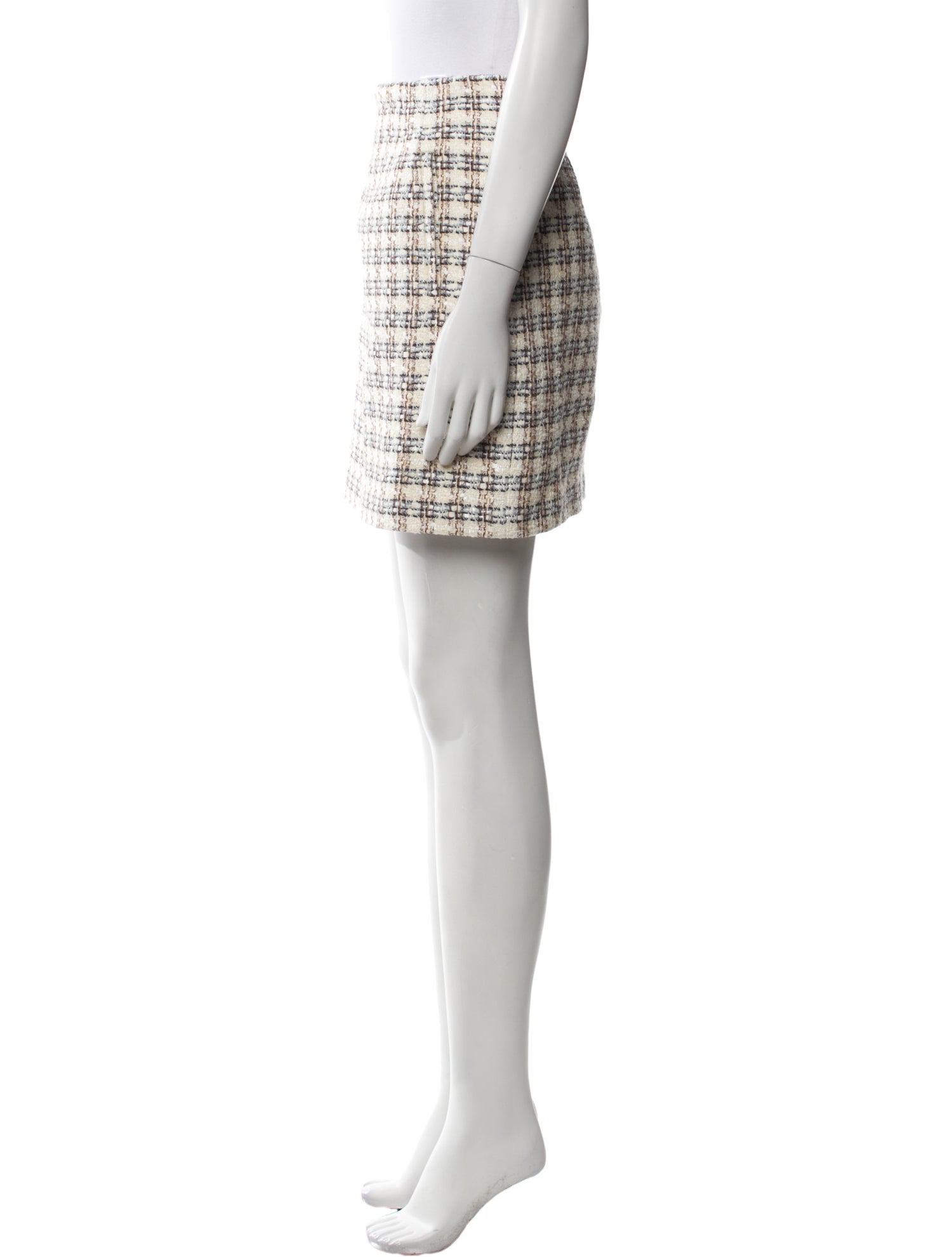 Veronica Beard Tweed Pattern Mini Skirt