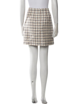 Veronica Beard Tweed Pattern Mini Skirt