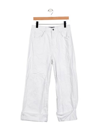 Veronica Beard Mid-Rise Wide Leg Jeans