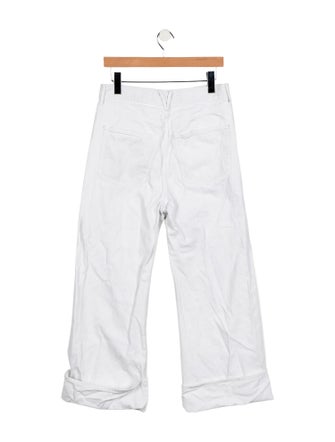 Veronica Beard Mid-Rise Wide Leg Jeans