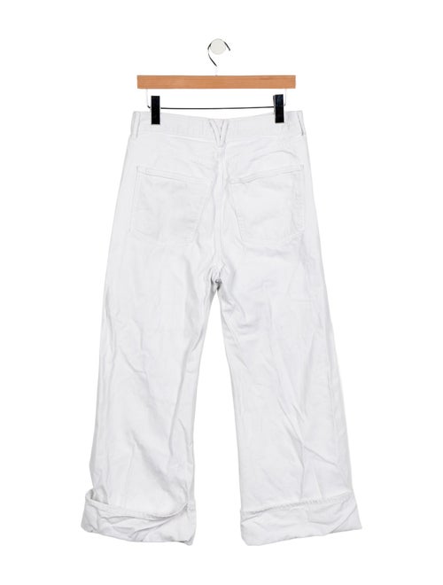 Veronica Beard Mid-Rise Wide Leg Jeans