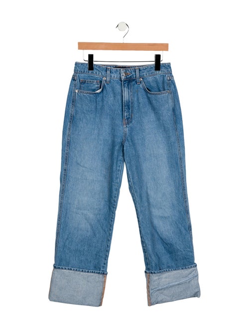 Veronica Beard Mid-Rise Wide Leg Jeans