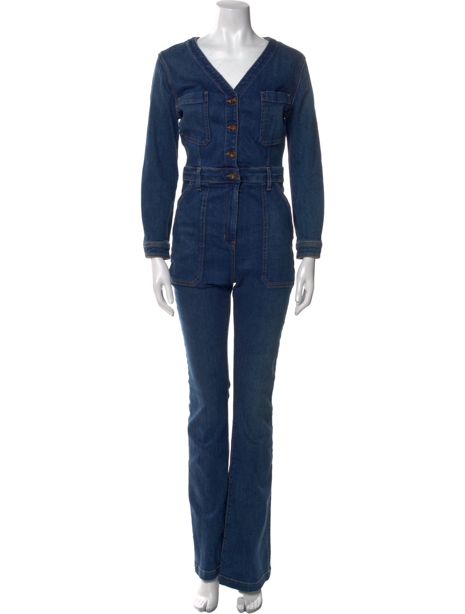 Veronica Beard V-Neck Jumpsuit